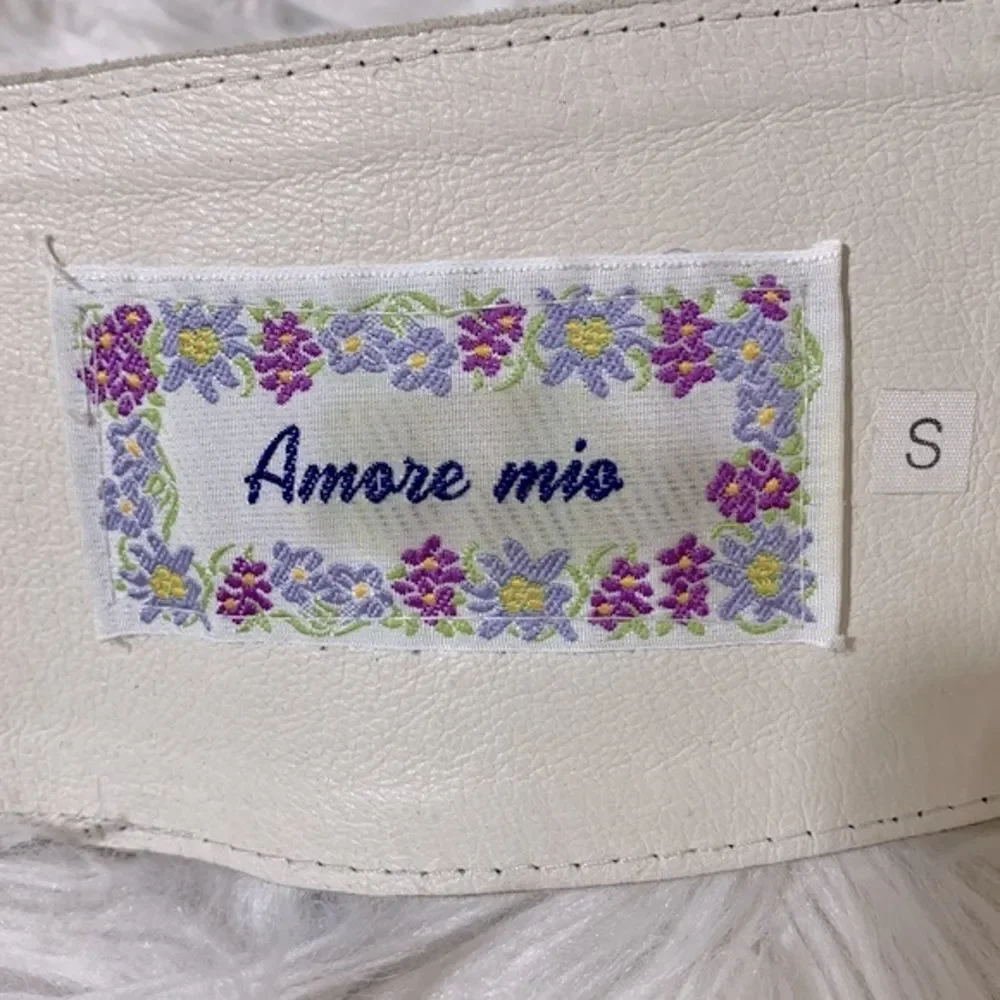 AMORE MIO suede belt goldtone hardware with rhinestones/crystals sz Small